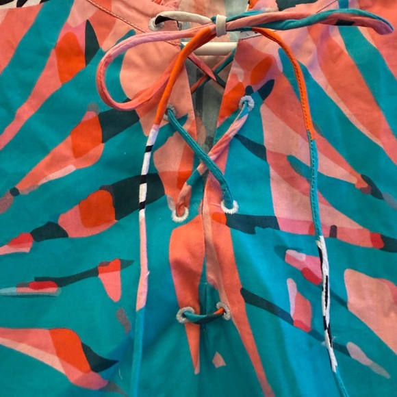 NWT mini dress or swimsuit cover up by Celina Moon size small in Tropical design - Picture 3 of 6